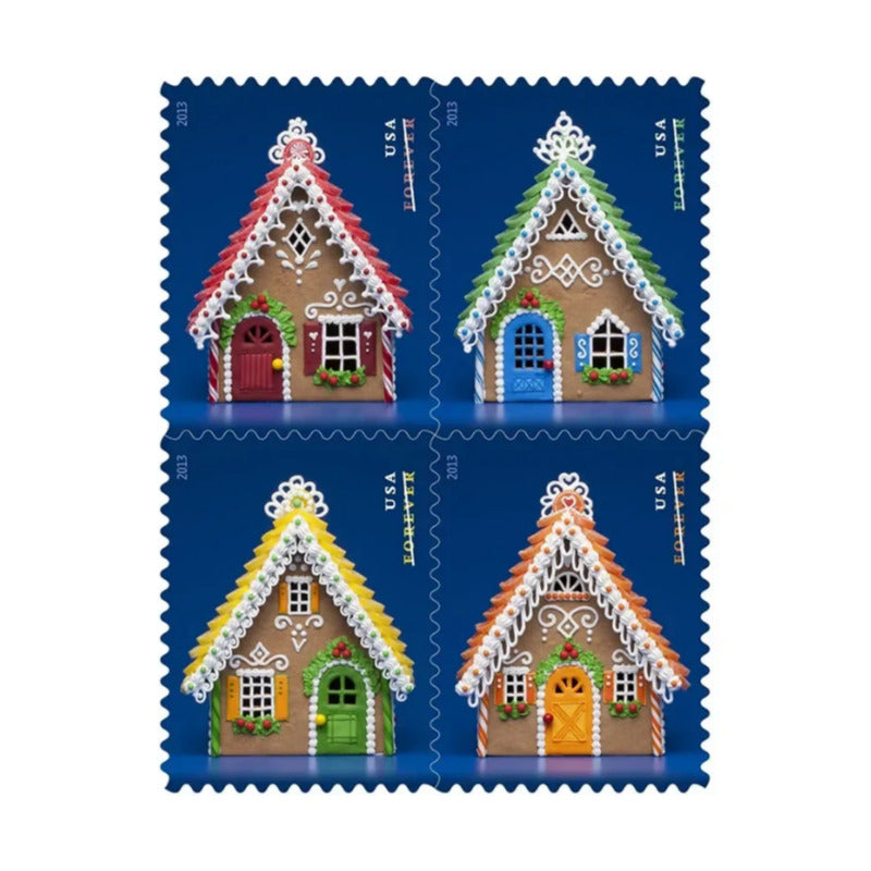 Gingerbread Houses Stamps 2013 – Booklets 100 pcs Forever Stamply