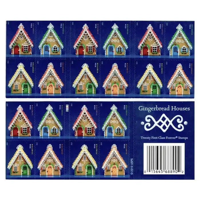 Gingerbread Houses Stamps 2013 Forever Postage Stamps 100 pcs - Forever Stamply