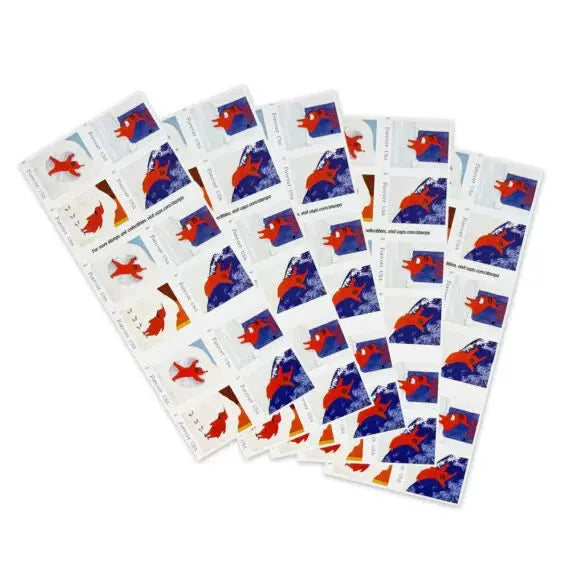 U.S. 2017 The Snowy Day Stamps Booklet 100 pcs 5 Booklets Detail - Forever Stamply