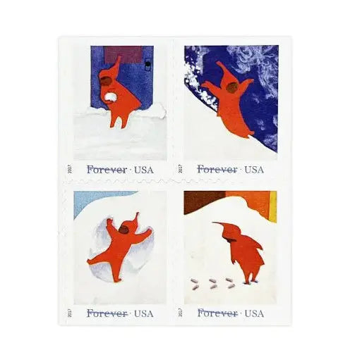 U.S. 2017 The Snowy Day Stamps Booklet 100 pcs - Forever Stamply