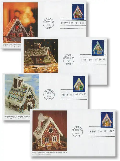 Gingerbread Houses Stamps 2013 Forever Postage Stamps 100 pcs - Forever Stamply