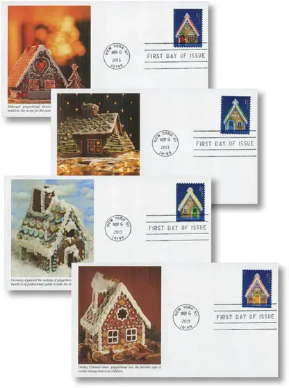 Gingerbread Houses Stamps 2013 Forever Postage Stamps 100 pcs - Forever Stamply