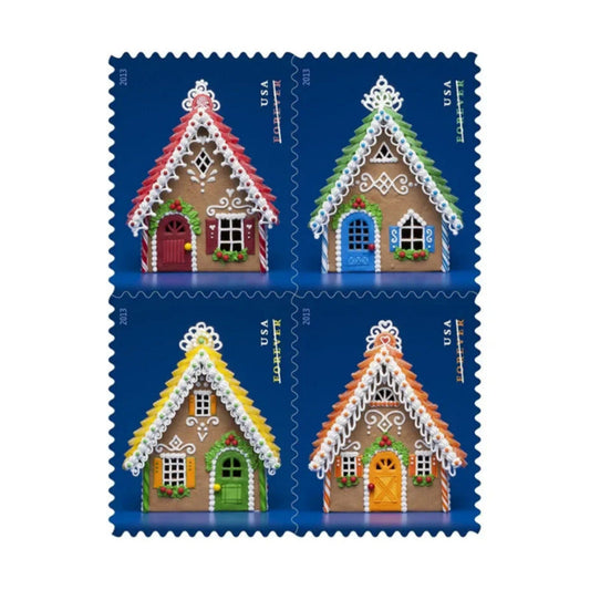 Gingerbread Houses Stamps 2013 – Booklets 100 pcs Forever Stamply