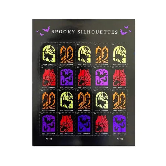 Spooky Silhouettes for Halloween 2019 Forever Postage Stamps 100pcs - Forever Stamply