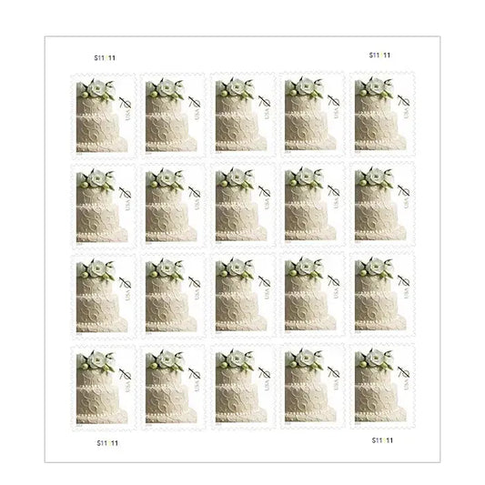 Wedding Cake Stamps 2014 Forever Postage Stamps 100 pcs - Forever Stamply